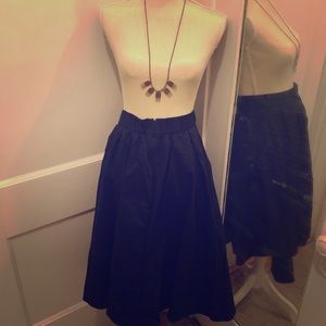 ELOQUII Size 16 Black Circle Midi Skirt